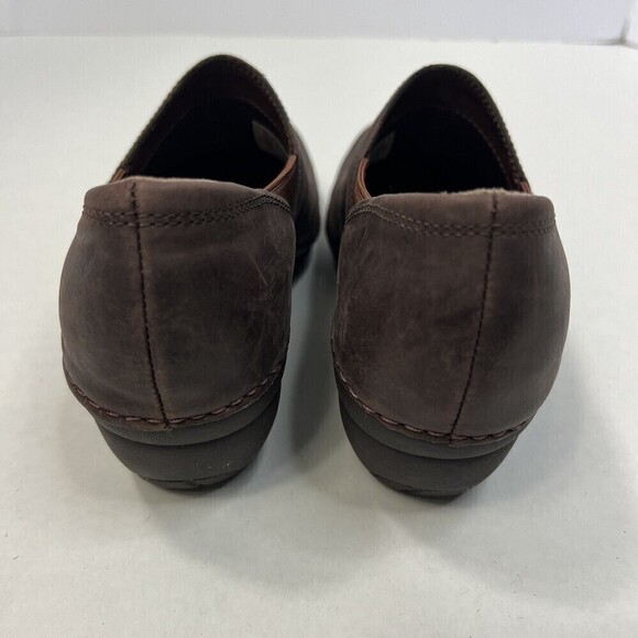 Merrell Moc Women’s Brown Oil Tan Leather Mules Clogs Sz 6.5 - Picture 9 of 11